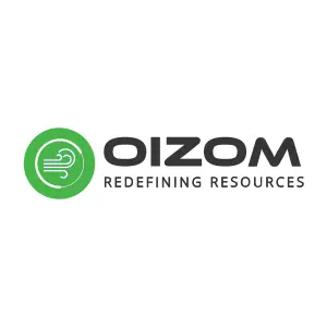 Oizom logo with Redefining Resources tagline